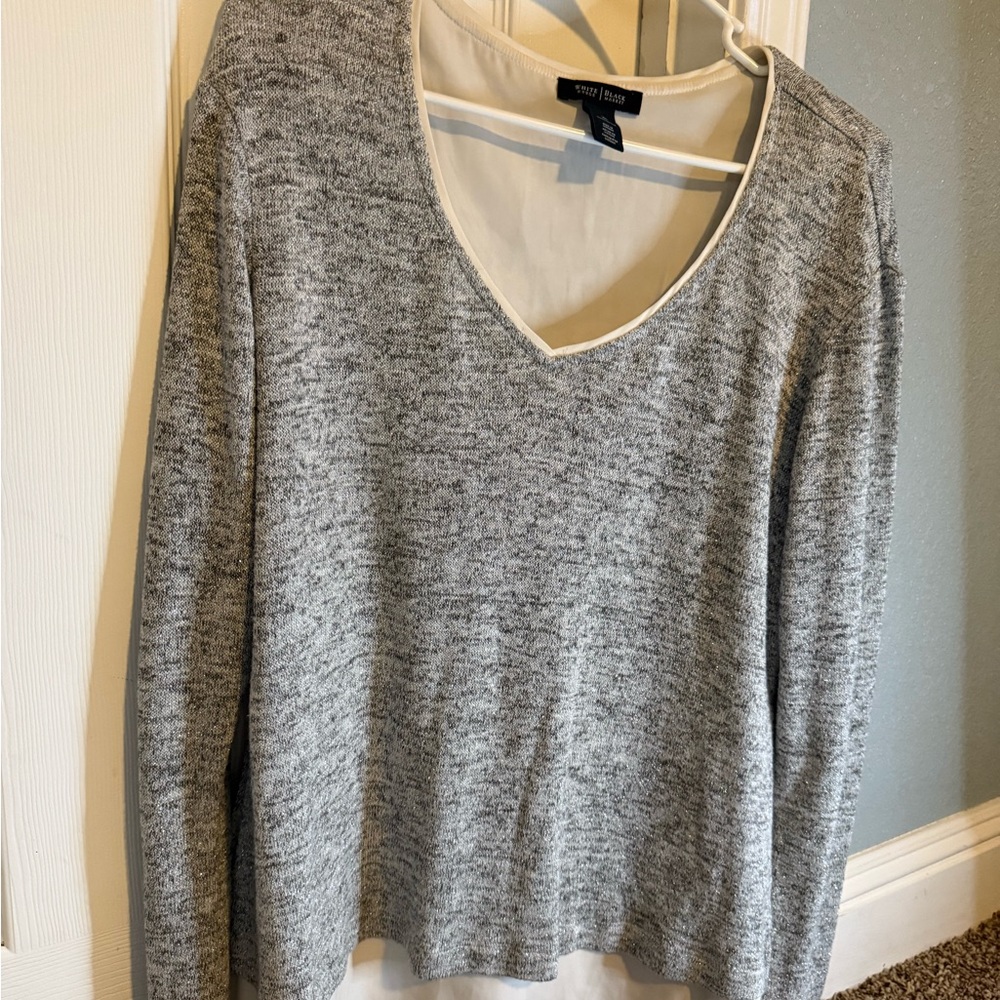 White House Black Market Cream Blouse